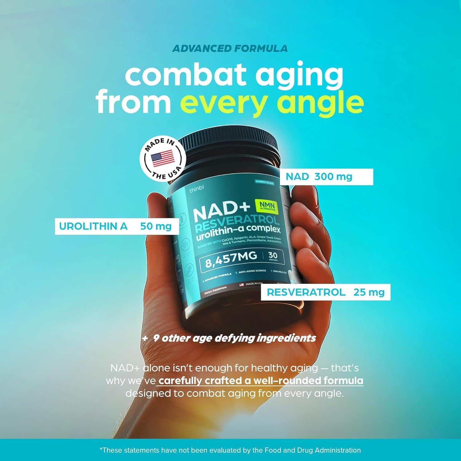 Suplemento de NAD+ Artnaturals 8457 mg Antienvejecimiento 30 Días