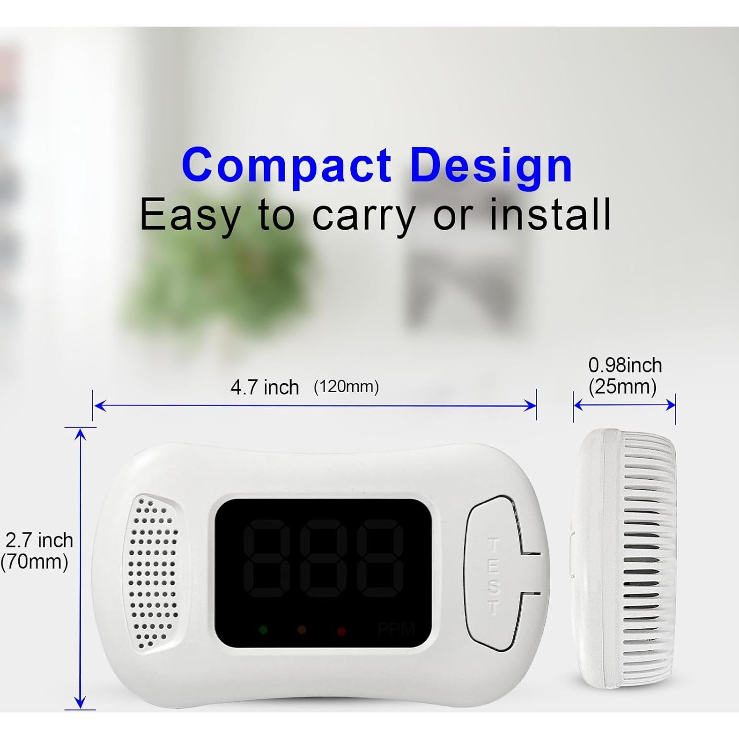 2 Paquetes Detectores de Monóxido de Carbono Sylzy MY-S07