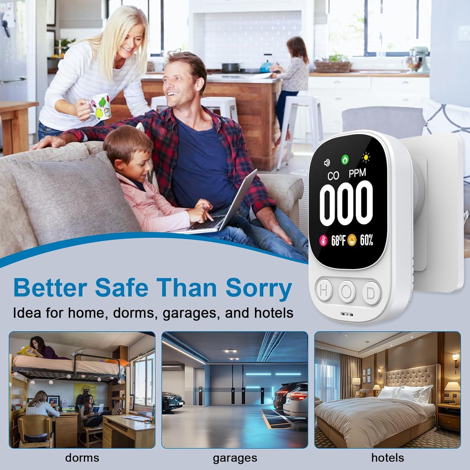 Detector de Monóxido de Carbono Pildegro HD-08 Enchufable 85dB