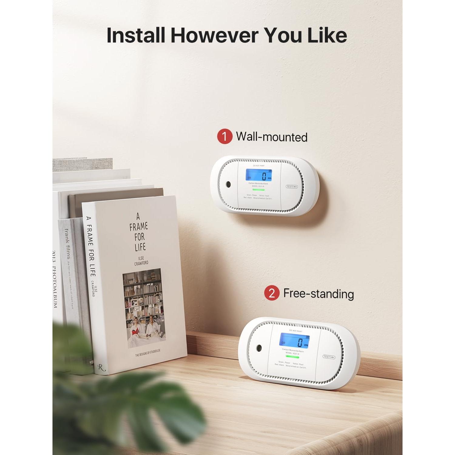 Detector de Monóxido de Carbono X-Sense XC01-R con Pantalla LCD