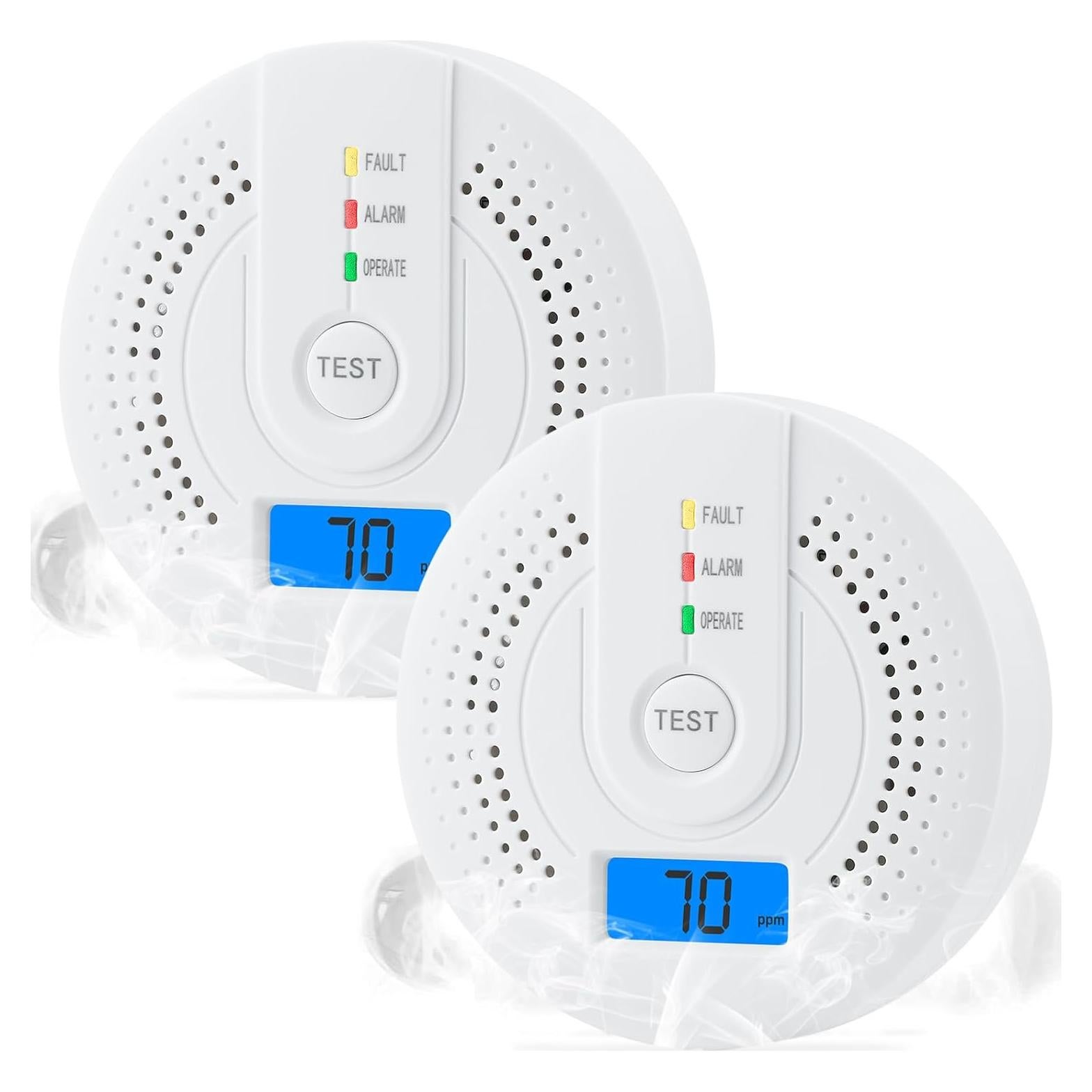 Detector de Monóxido de Carbono Shyeeh JA-995, Batería, Pantalla Digital