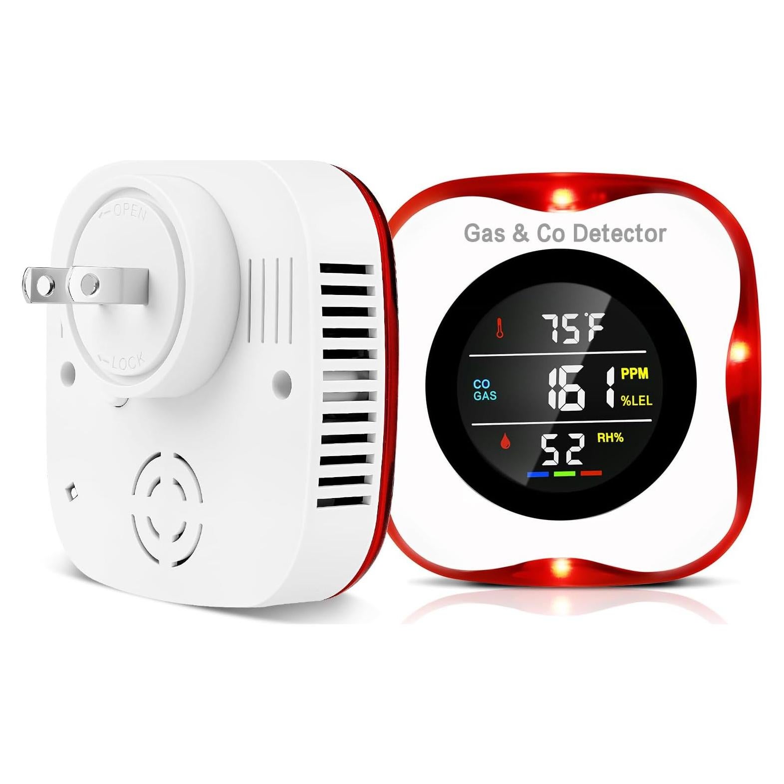 Detector de Gas y Monóxido de Carbono ARIKON 4 en 1 LCD