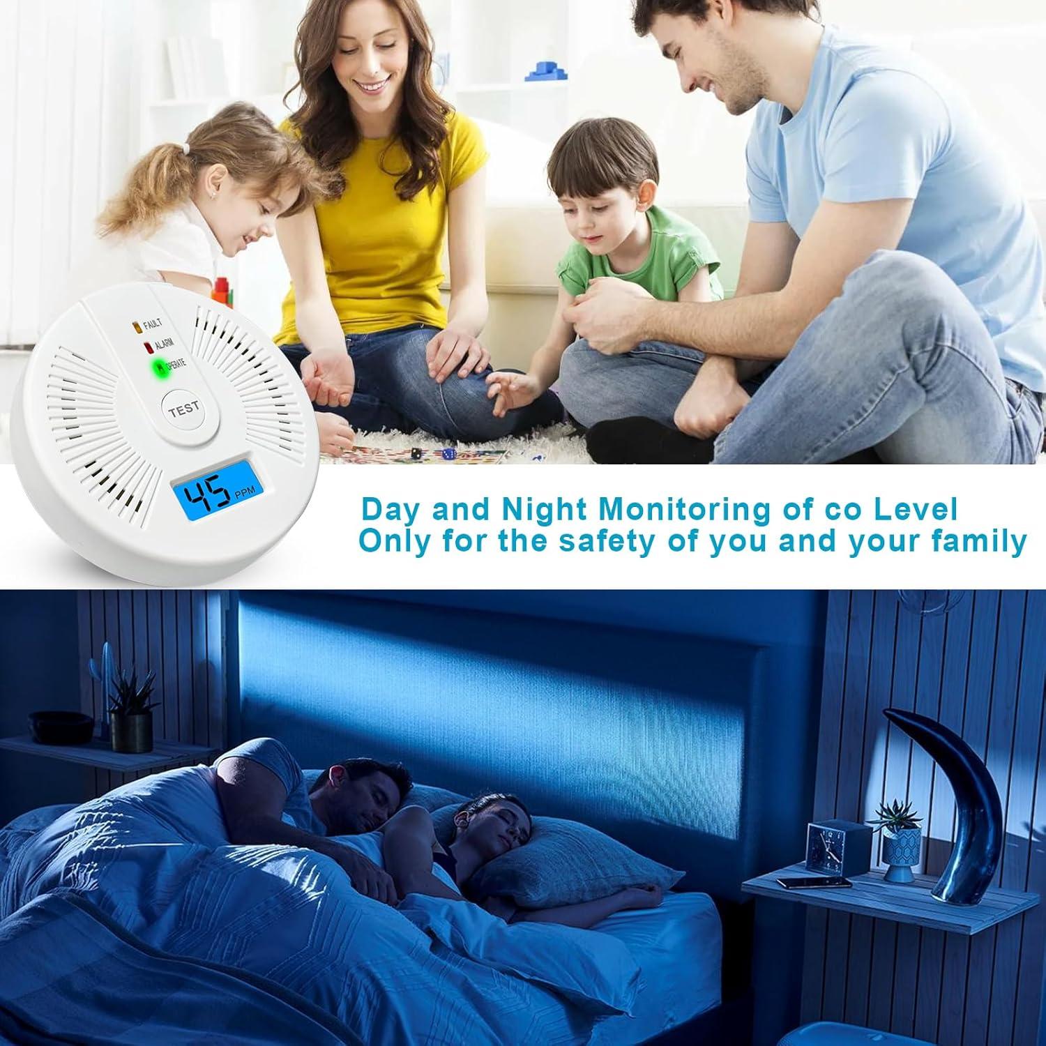 Paquete de 2 Detectores de Monóxido de Carbono USBNOVEL