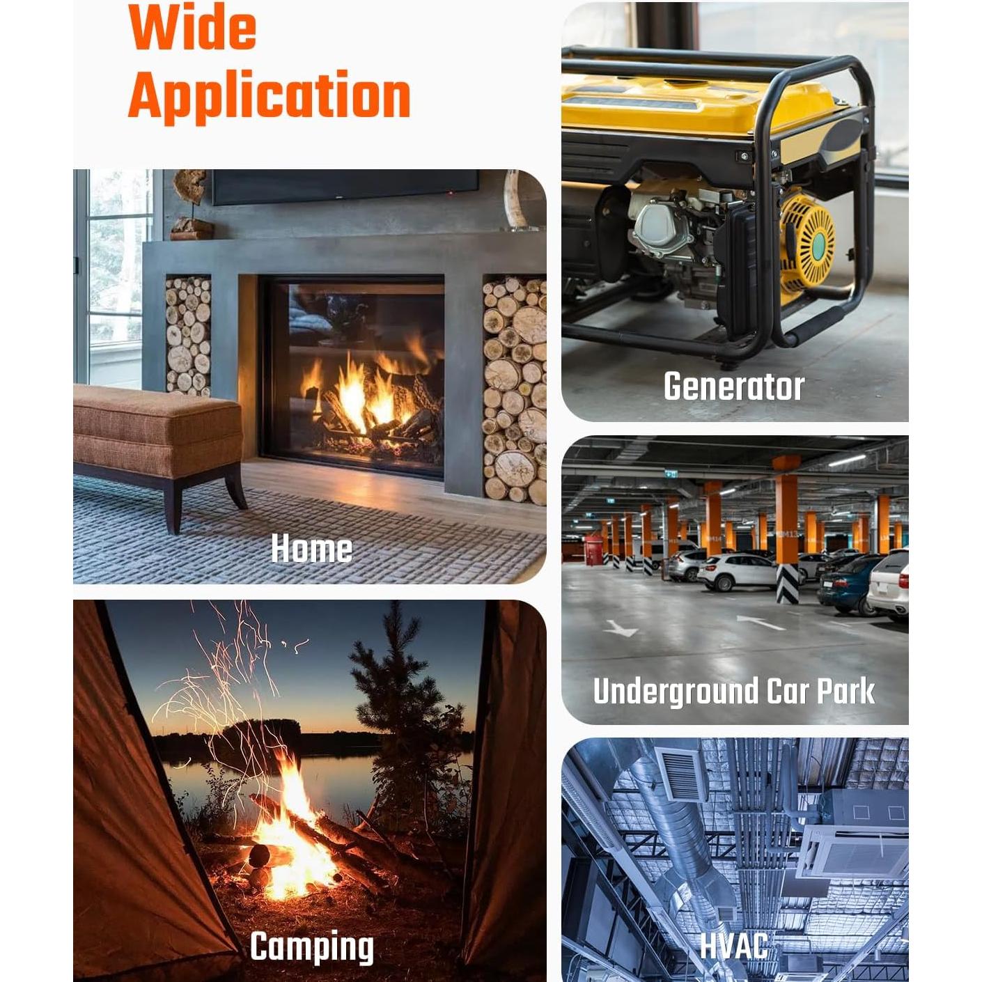 Detector de Monóxido de Carbono TOPTES CT-580, Pantalla Color TFT