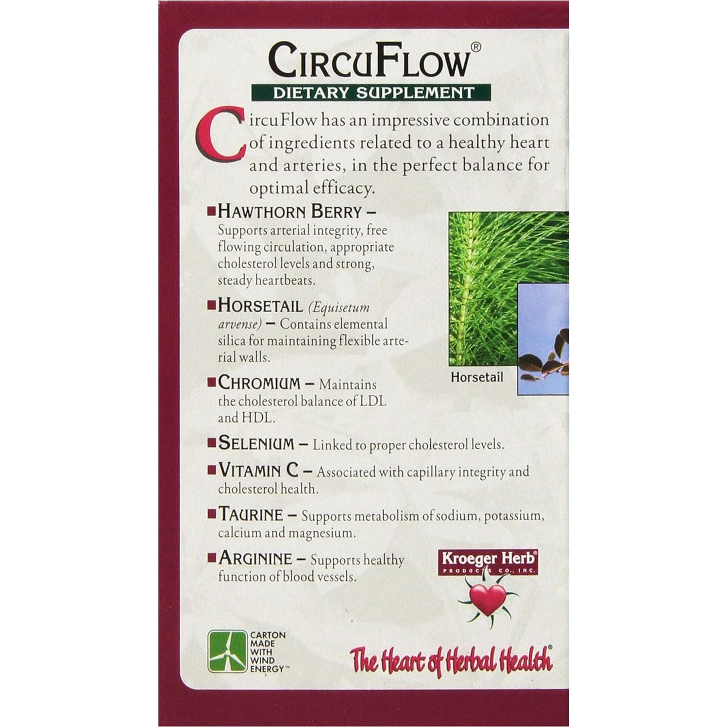 Suplemento Circu Flow Kroeger 270 Cápsulas Espino Corazón