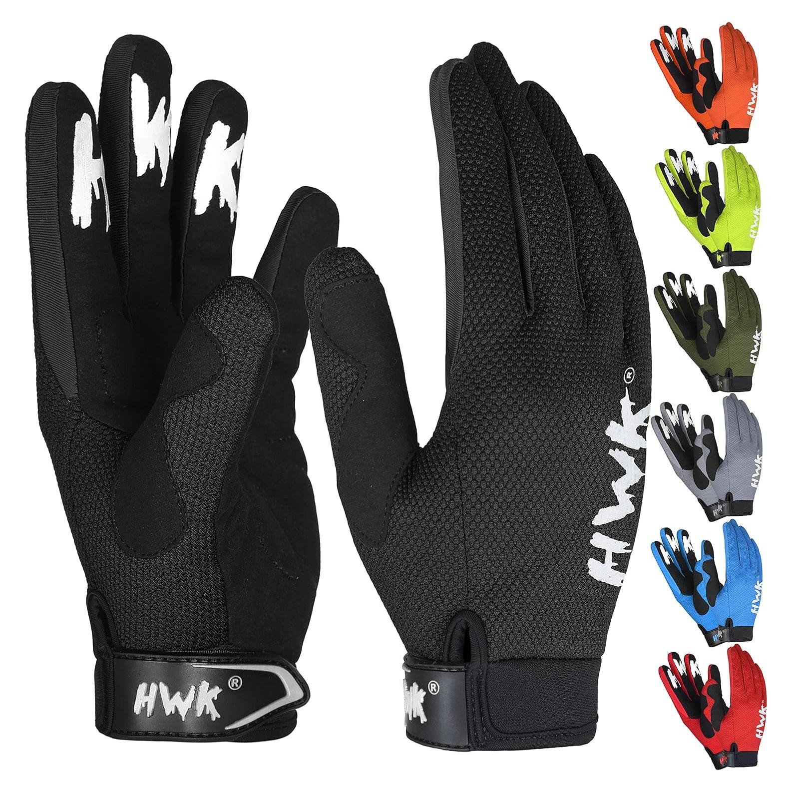 Guantes de Motocicleta HWK Flexo Tácticos para Hombres Negros