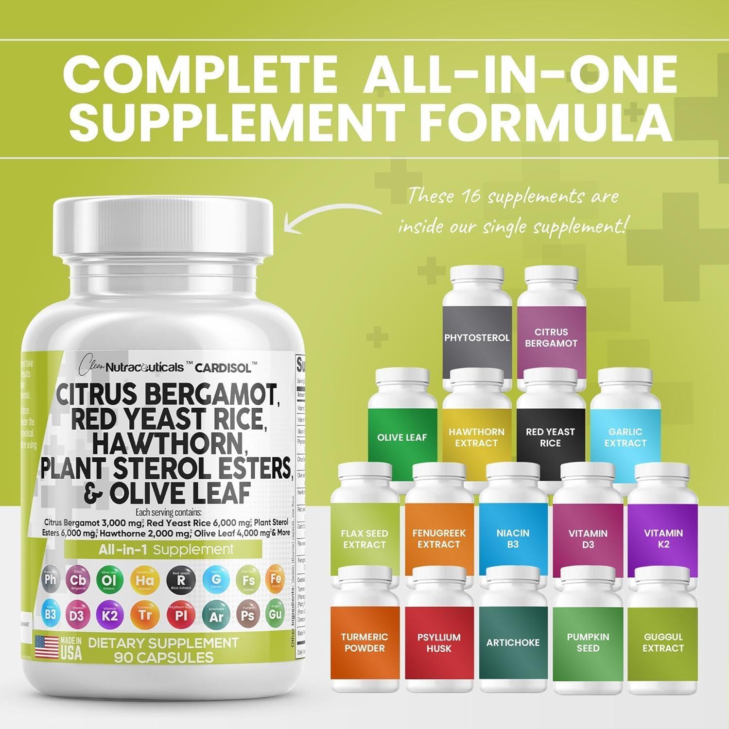 Cápsulas de Arroz Rojo y Bergamota Clean Nutraceuticals 116g