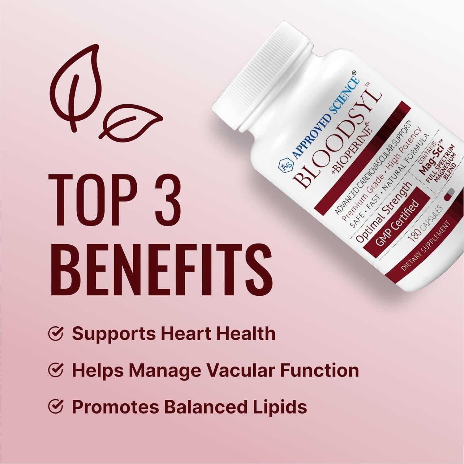 Suplemento Bloodsyl Approved Science - 180 Cápsulas Veganas