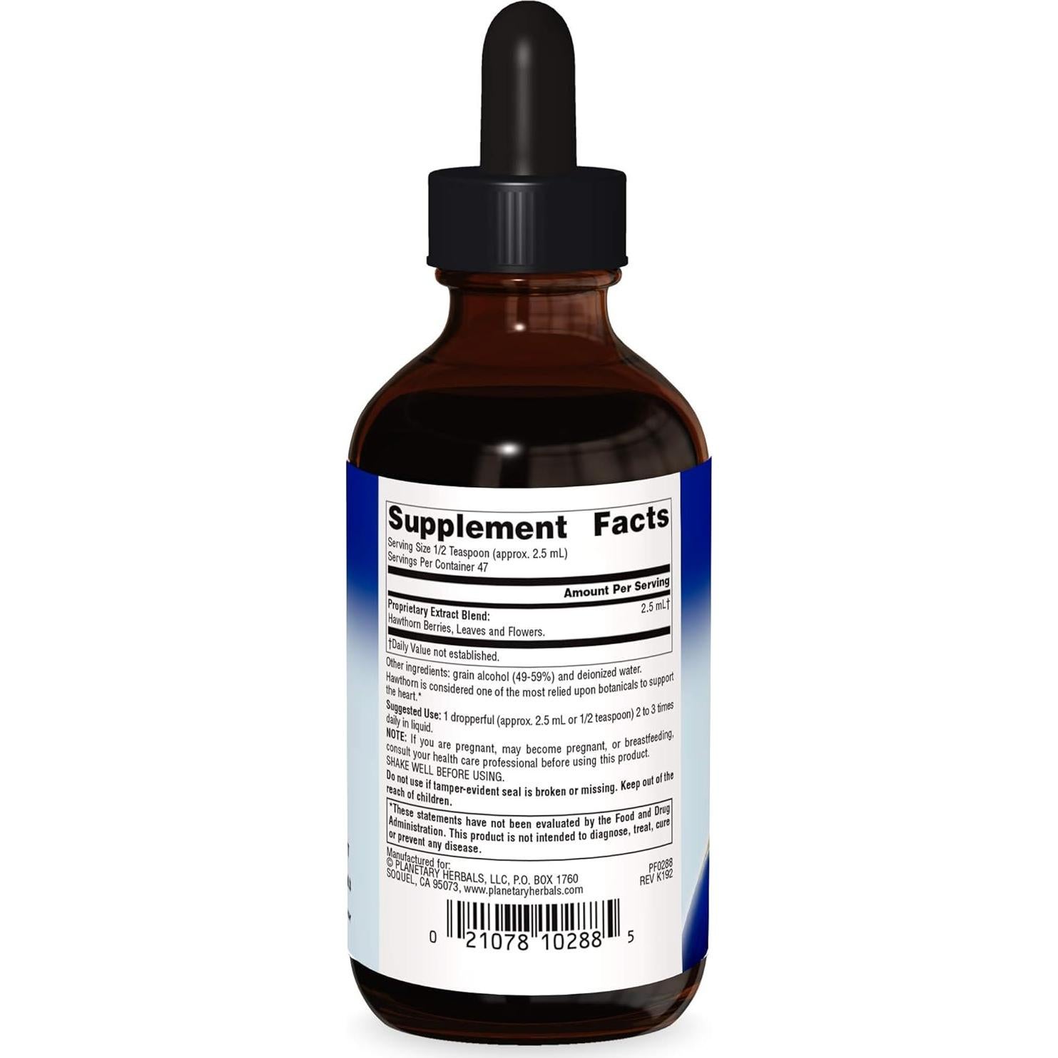 Extracto Líquido de Espino Completo Planetary Herbals 118ml