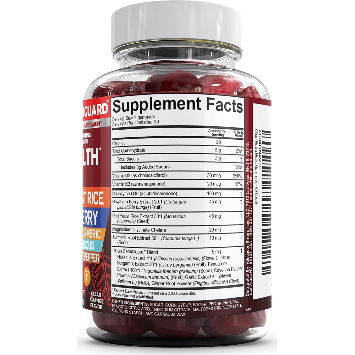 Gomitas CoQ10 Clean Nutraceuticals 300mg con Vitamina K2+D3