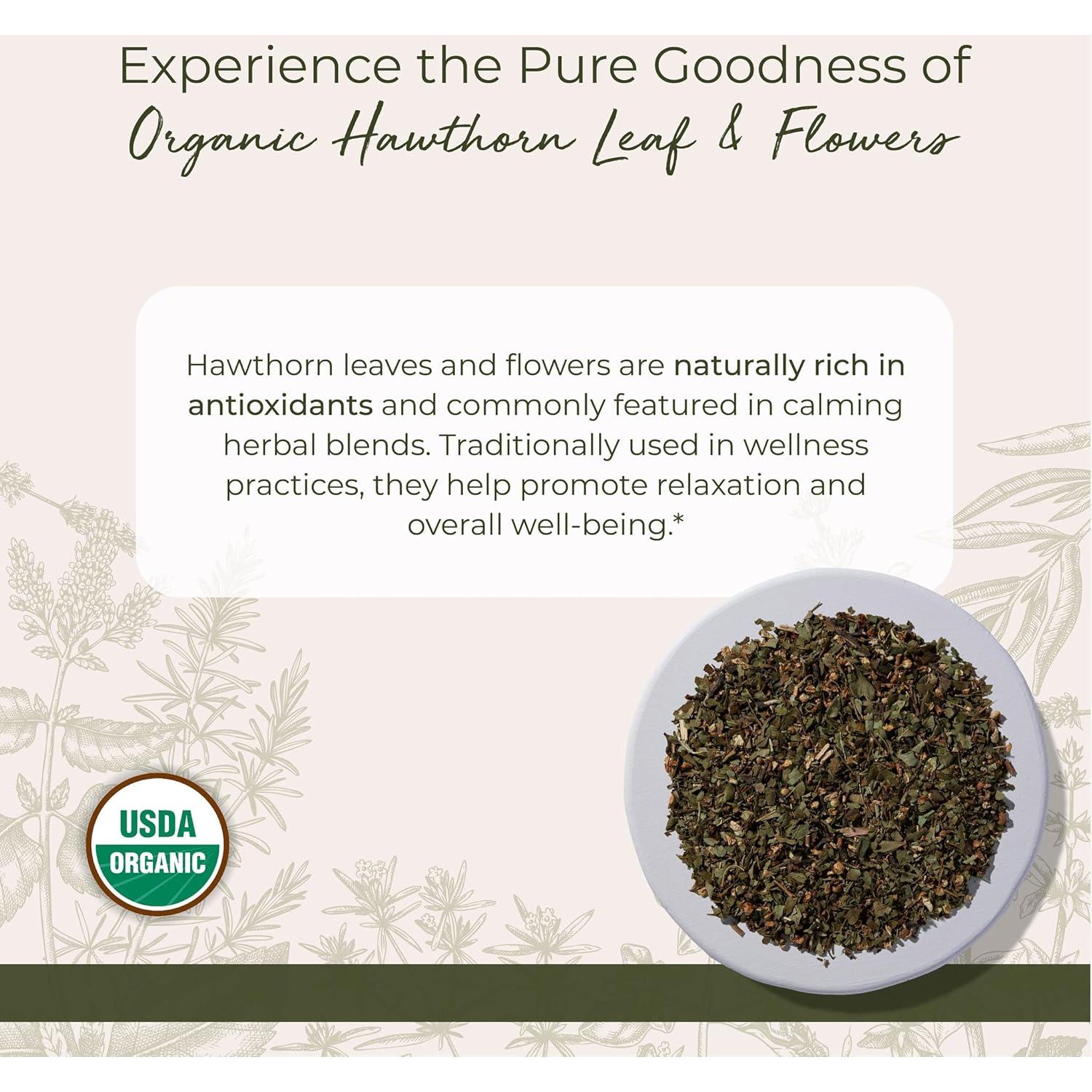 Hojas y Flores de Espino Orgánico Starwest Botanicals 113 g