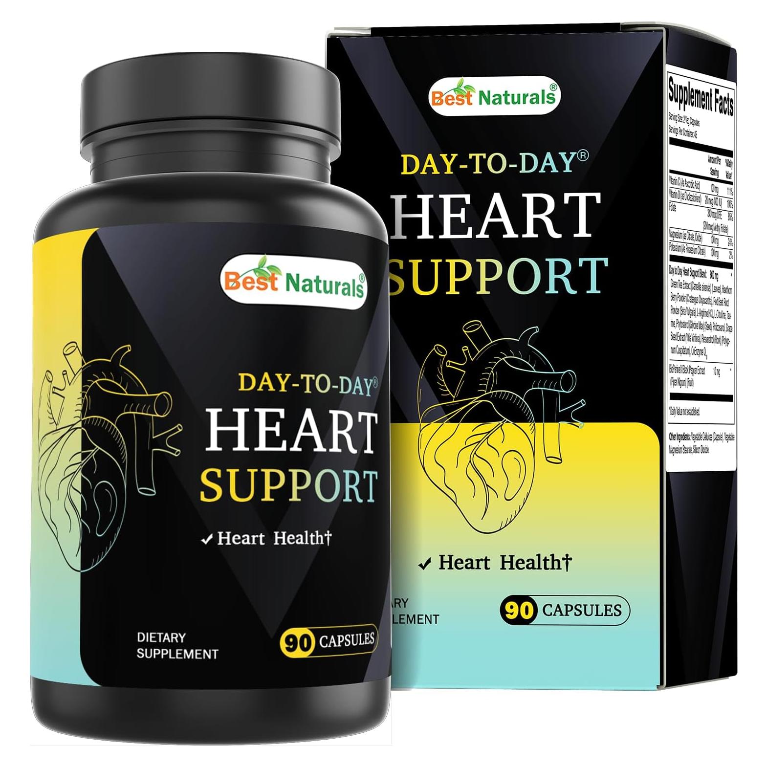 Suplemento Cardiaco Diario Mejor Naturales 90 Cápsulas Veganas