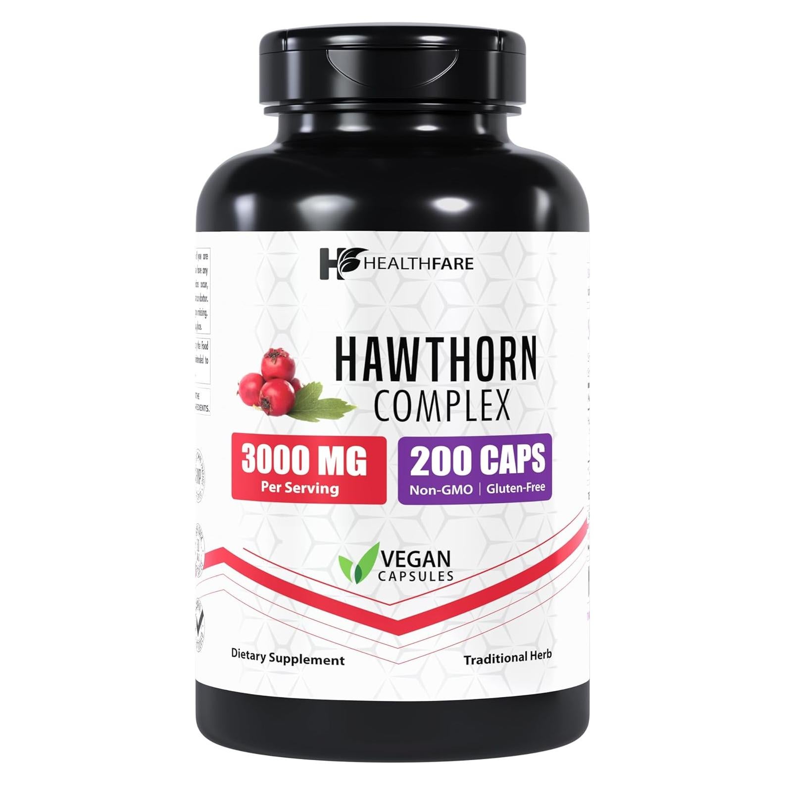 Suplemento de Espino HealthFare 3000mg 200 Cápsulas Veganas