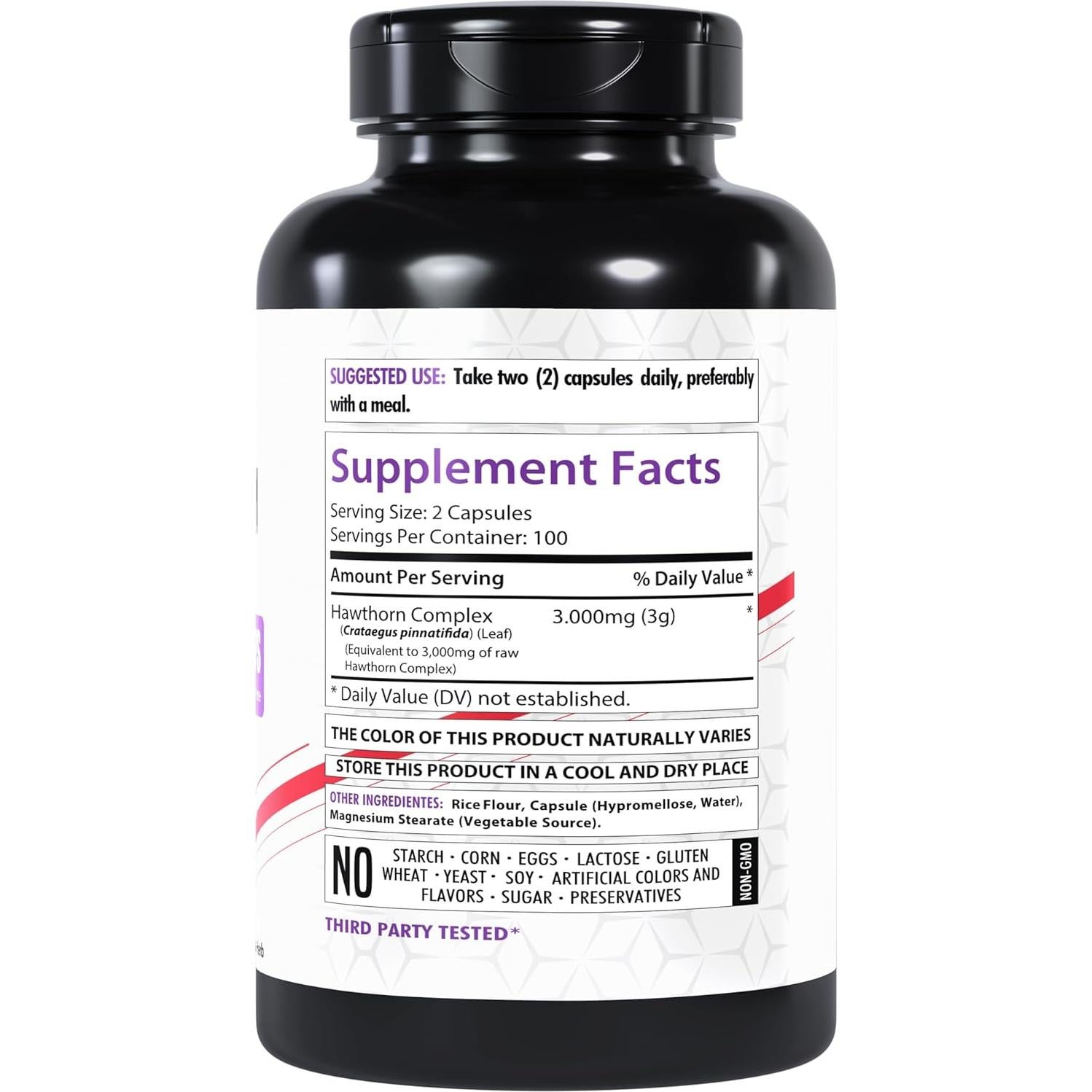 Suplemento de Espino HealthFare 3000mg 200 Cápsulas Veganas