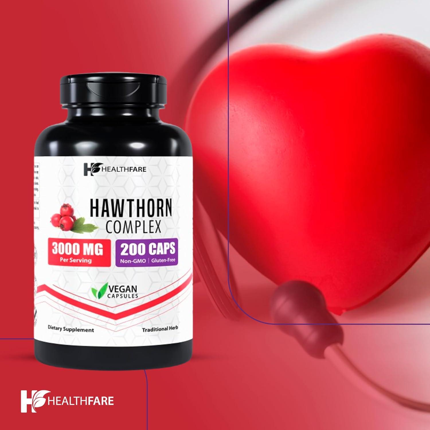 Suplemento de Espino HealthFare 3000mg 200 Cápsulas Veganas