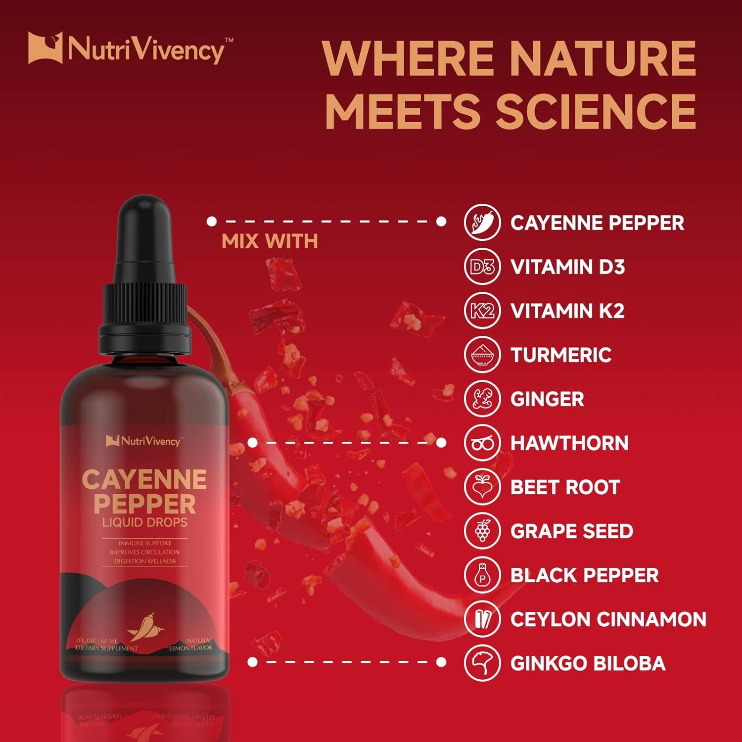 Gotas Líquidas de Pimienta de Cayena NutriSnaps 59 ml - 11 en 1