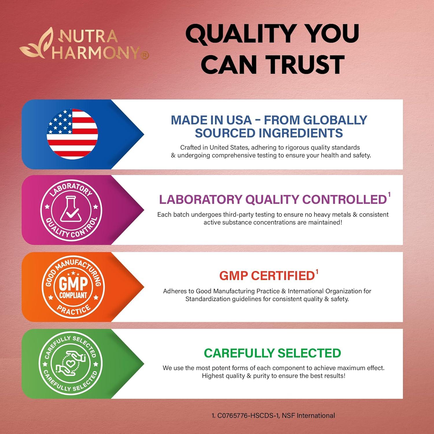 Suplemento Vegano 14 en 1 Nutra Harmony - Berberina, Canela, Vinagre, Energía