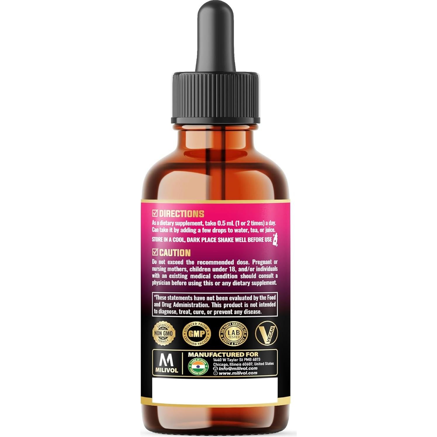 Gotas Líquidas de Pimienta de Cayena Milivol 30 ml - Suplemento Digestivo