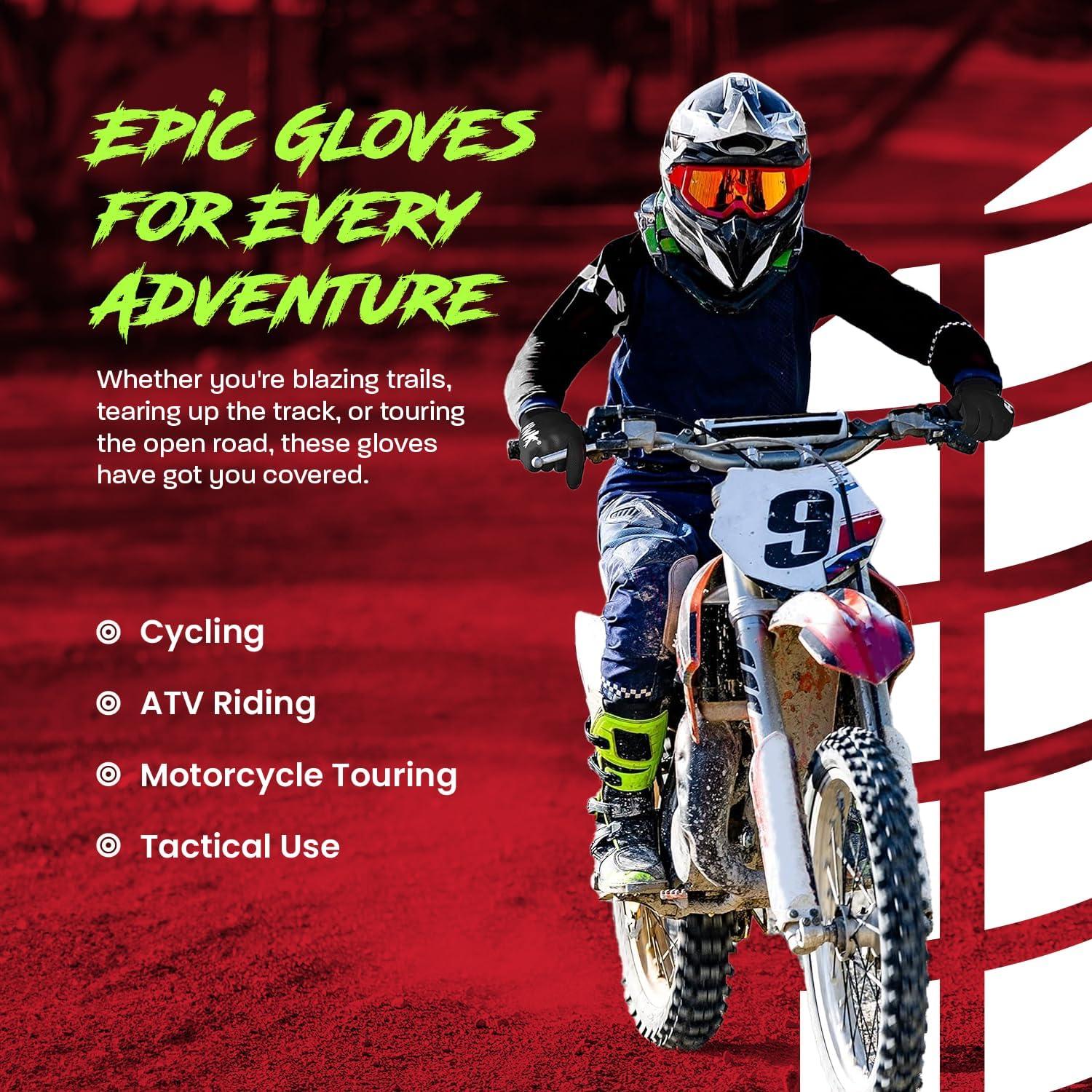 Guantes de Motocicleta HWK Flexo Tácticos para Hombres Negros