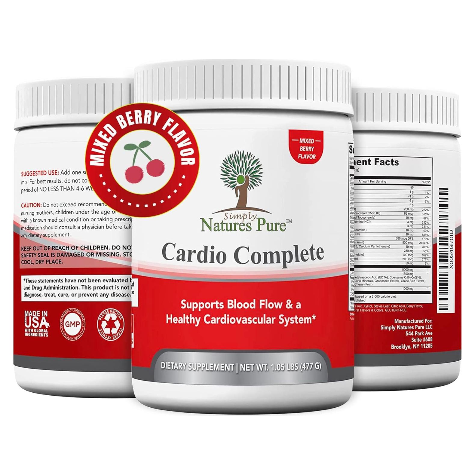 Suplemento Cardio Puro Simply Nature 5000mg L-Arginina 30 Porciones