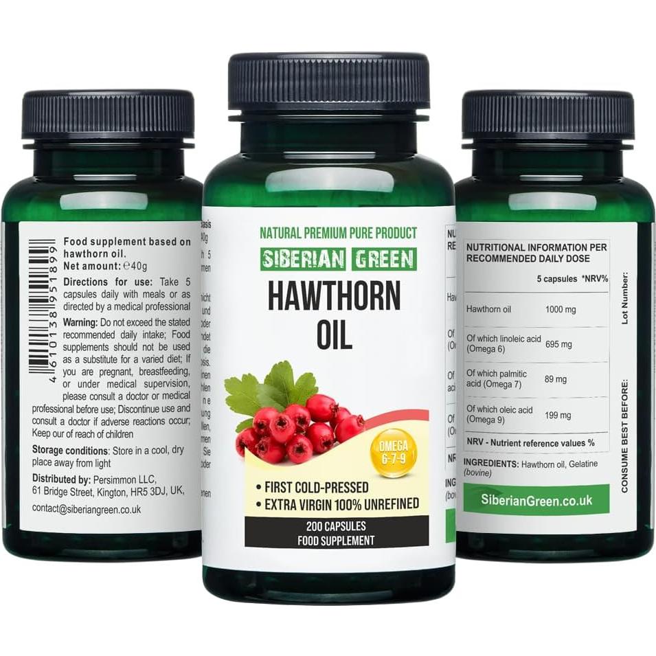 Cápsulas de Aceite de Semilla de Espino Best Value 200 Unidades