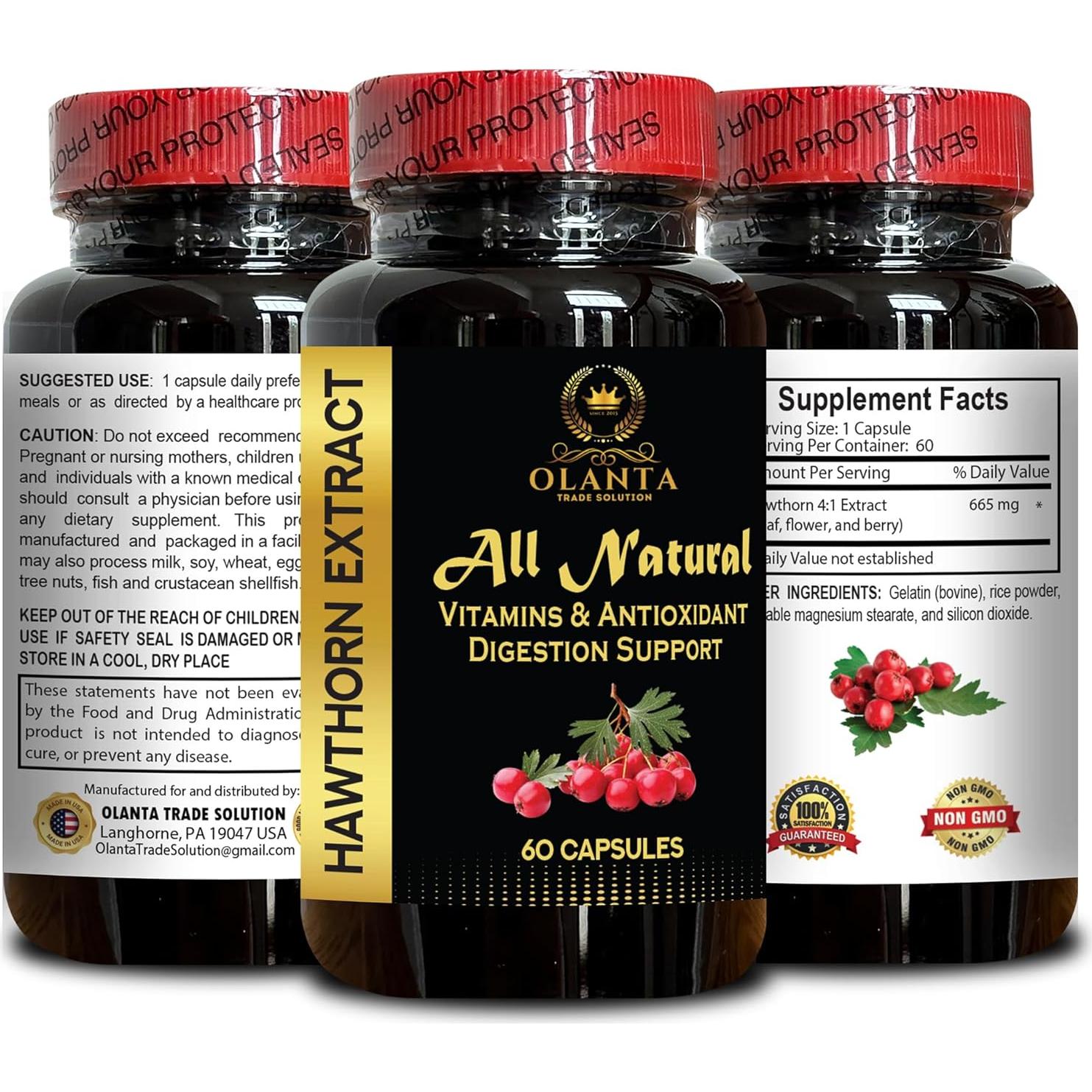 Cápsulas de Extracto de Baya de Espino Vitalabs 60 Unidades