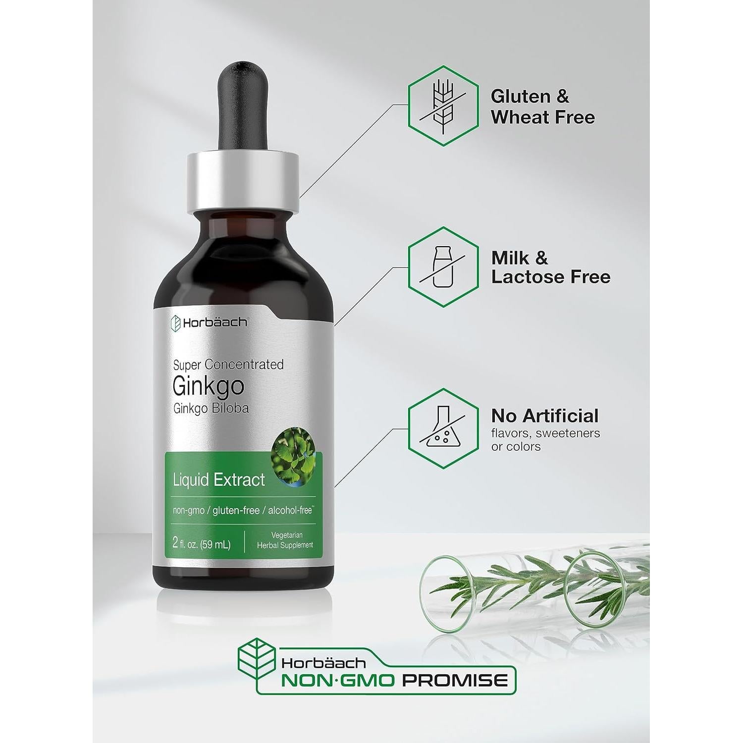 Extracto Líquido de Ginkgo Biloba Horbaach 59 ml - Vegetariano