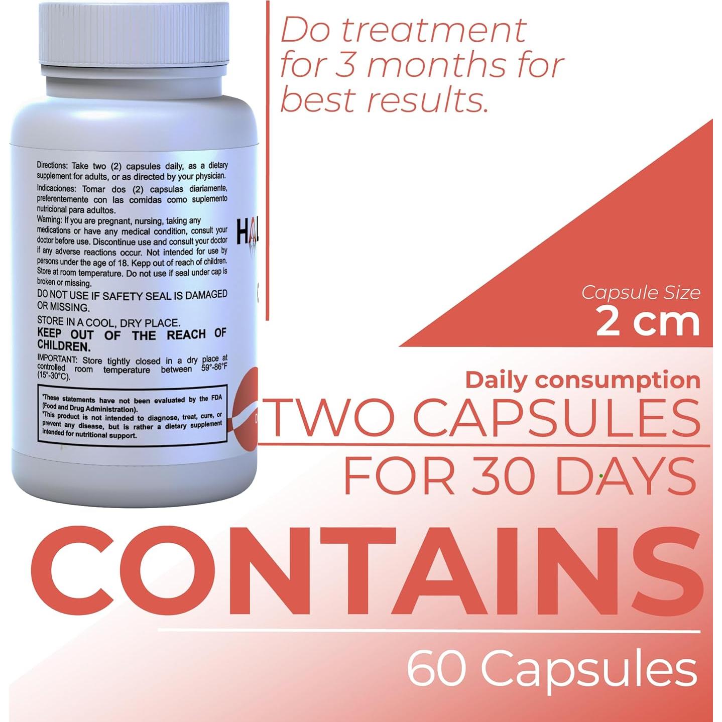 Suplemento Cerebral Hallusa Natural 60 Cápsulas Ginkgo Biloba B12 B9 B6