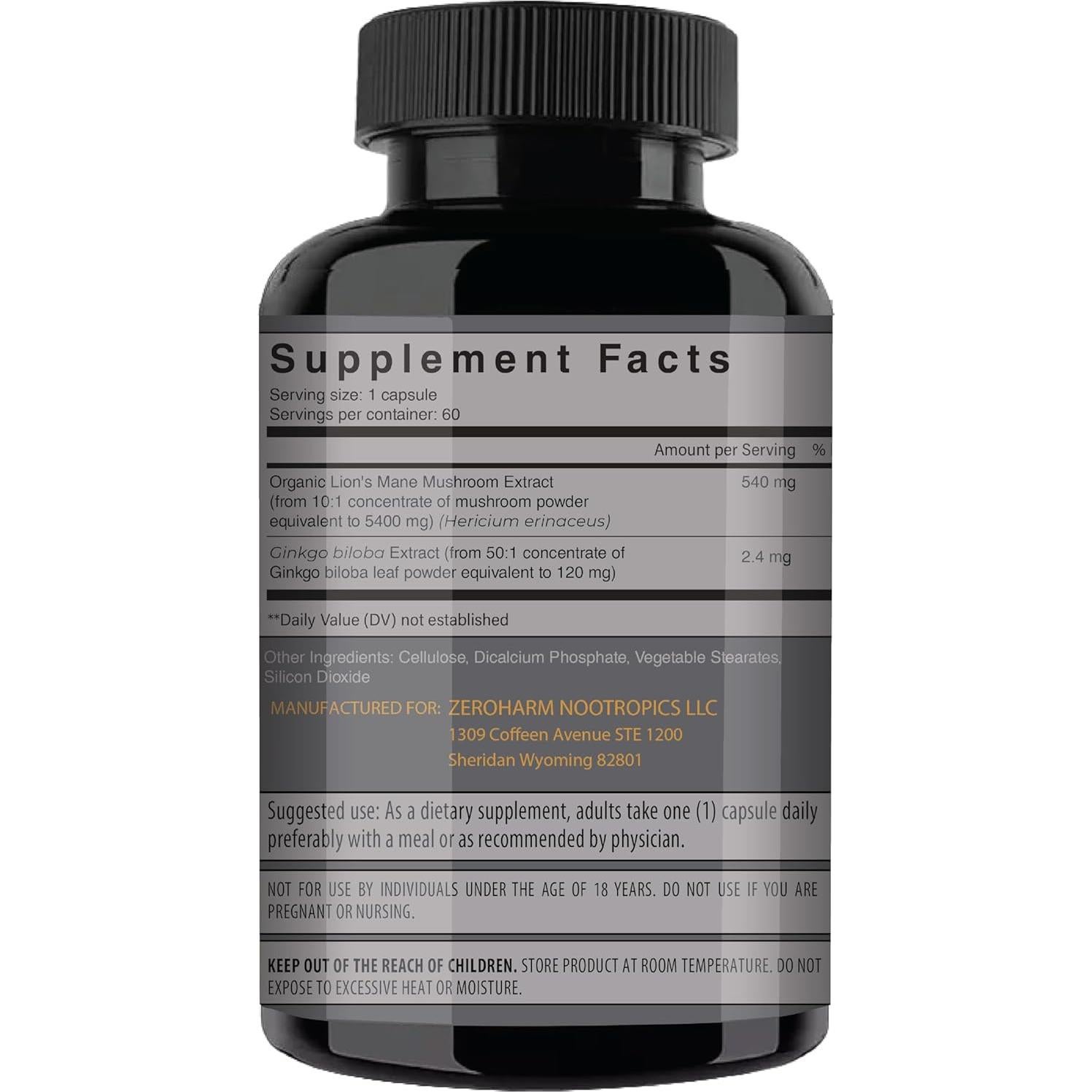 Suplemento Melena de León NootroPeak 60 Cápsulas Orgánicas