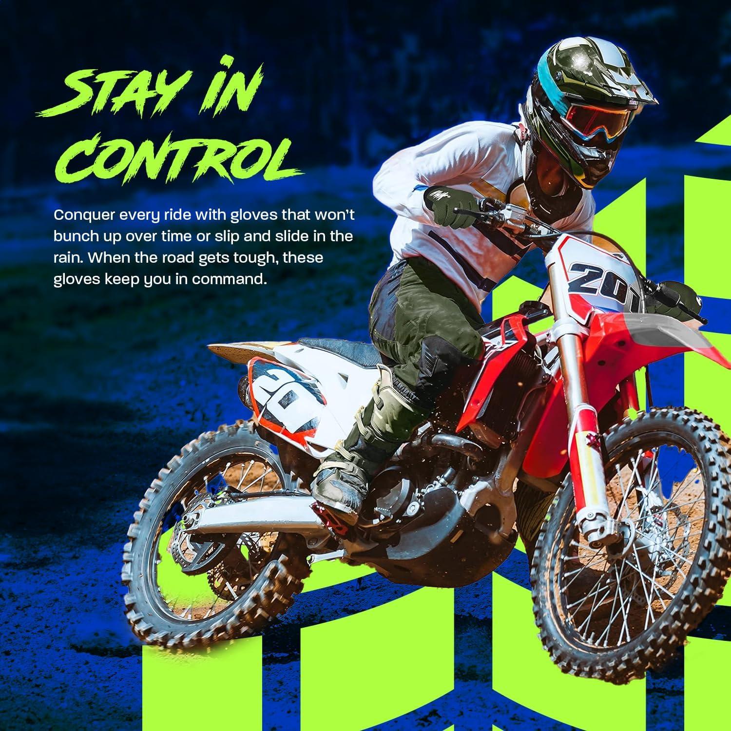 Guantes de Motocicleta HWK Flexo Tácticos 3X Grande Negros