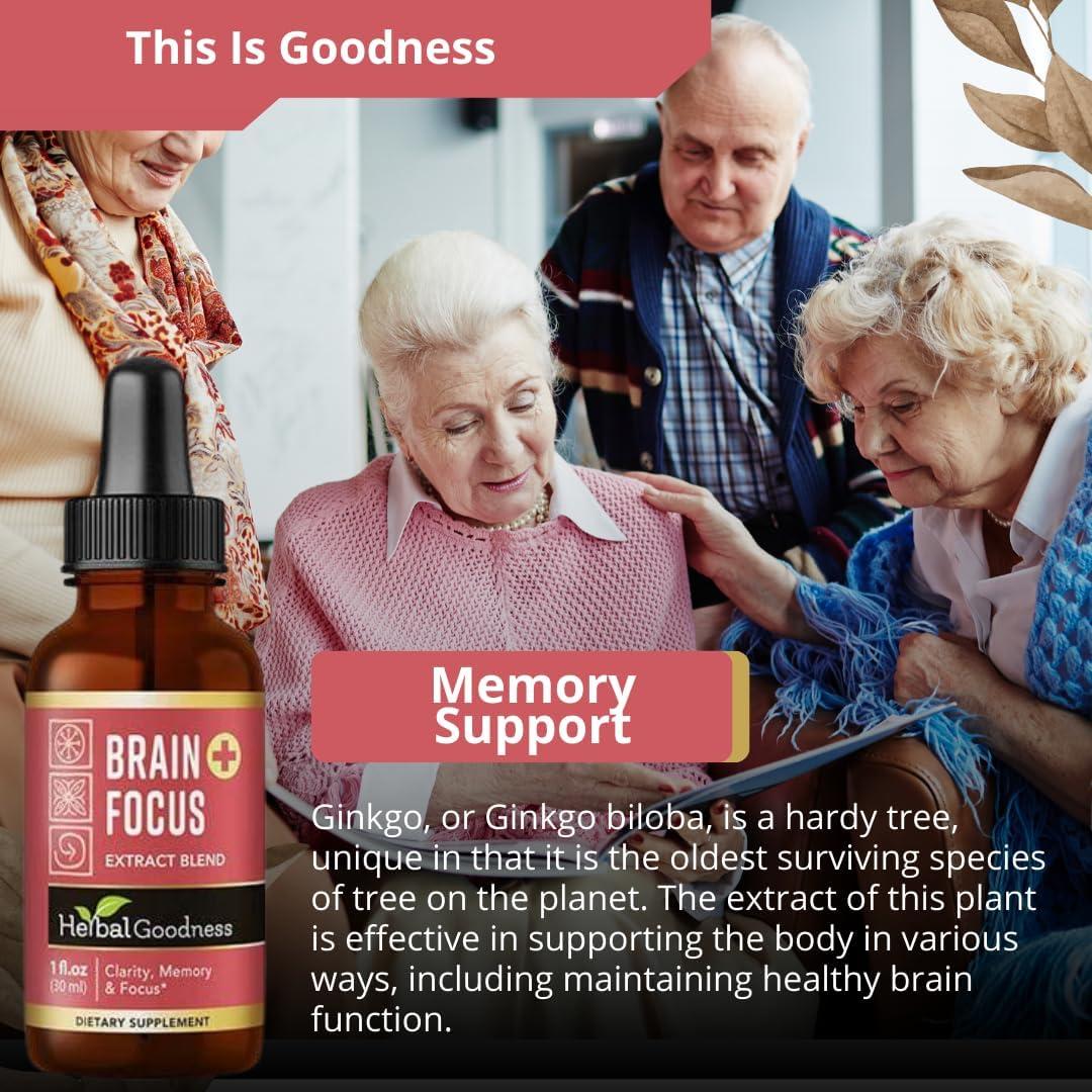 Suplemento Nootrópico Herbal Goodness 29.57 ml - Ginkgo y Melena de León