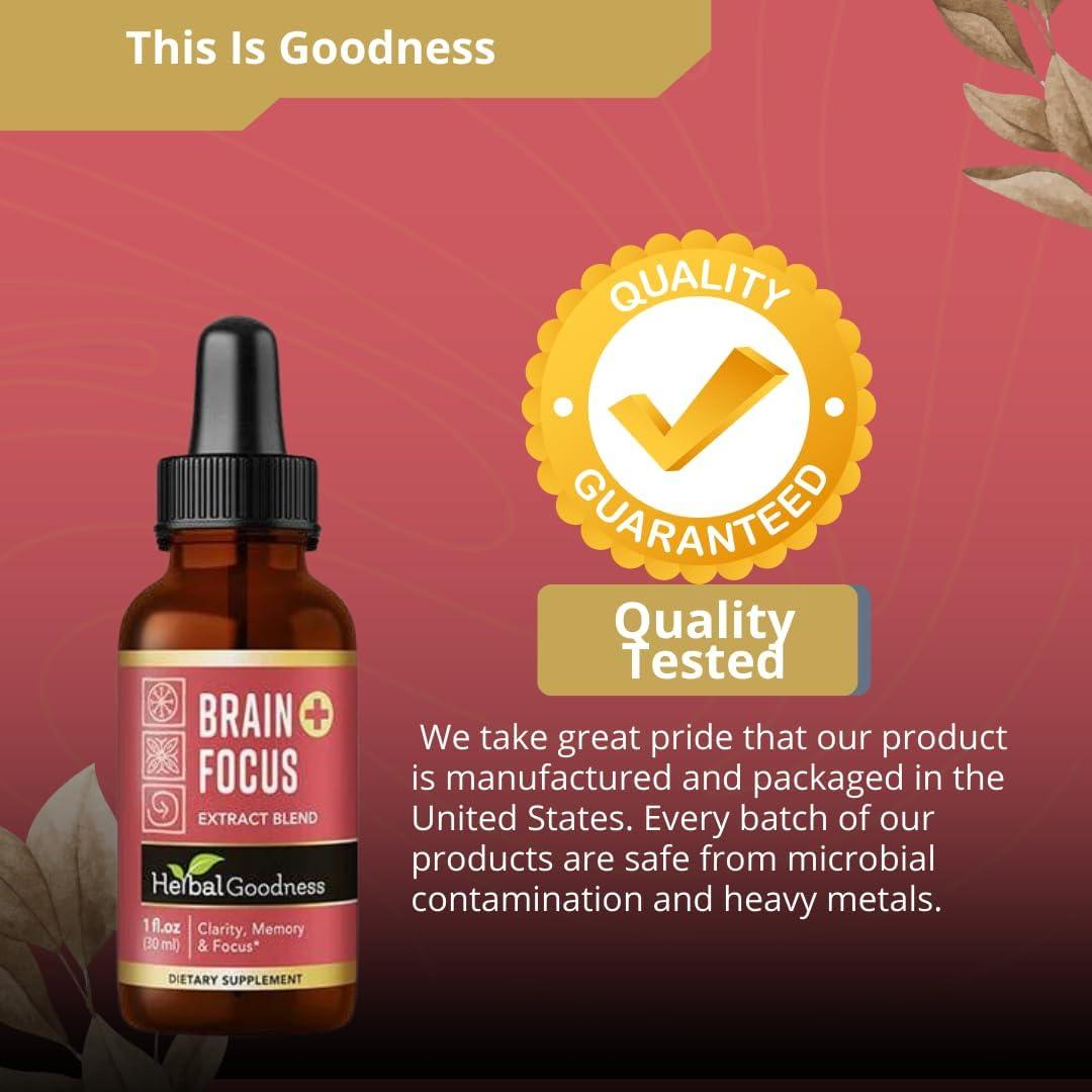 Suplemento Nootrópico Herbal Goodness 29.57 ml - Ginkgo y Melena de León