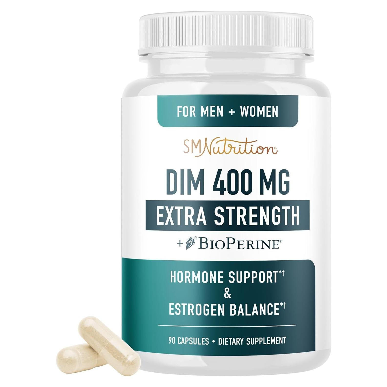 Suplemento DIM 400mg SMNutrition | Equilibrio Hormonal 90 Cápsulas