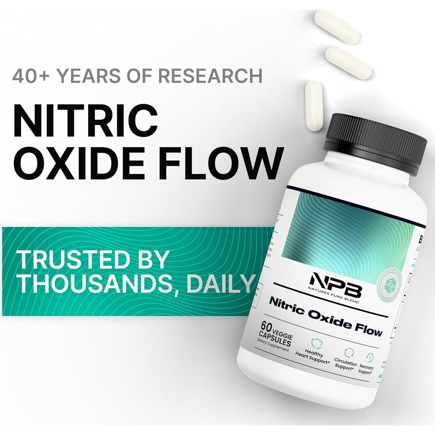 Suplemento Óxido Nítrico Mezcla Pura 60 Cápsulas 1500mg