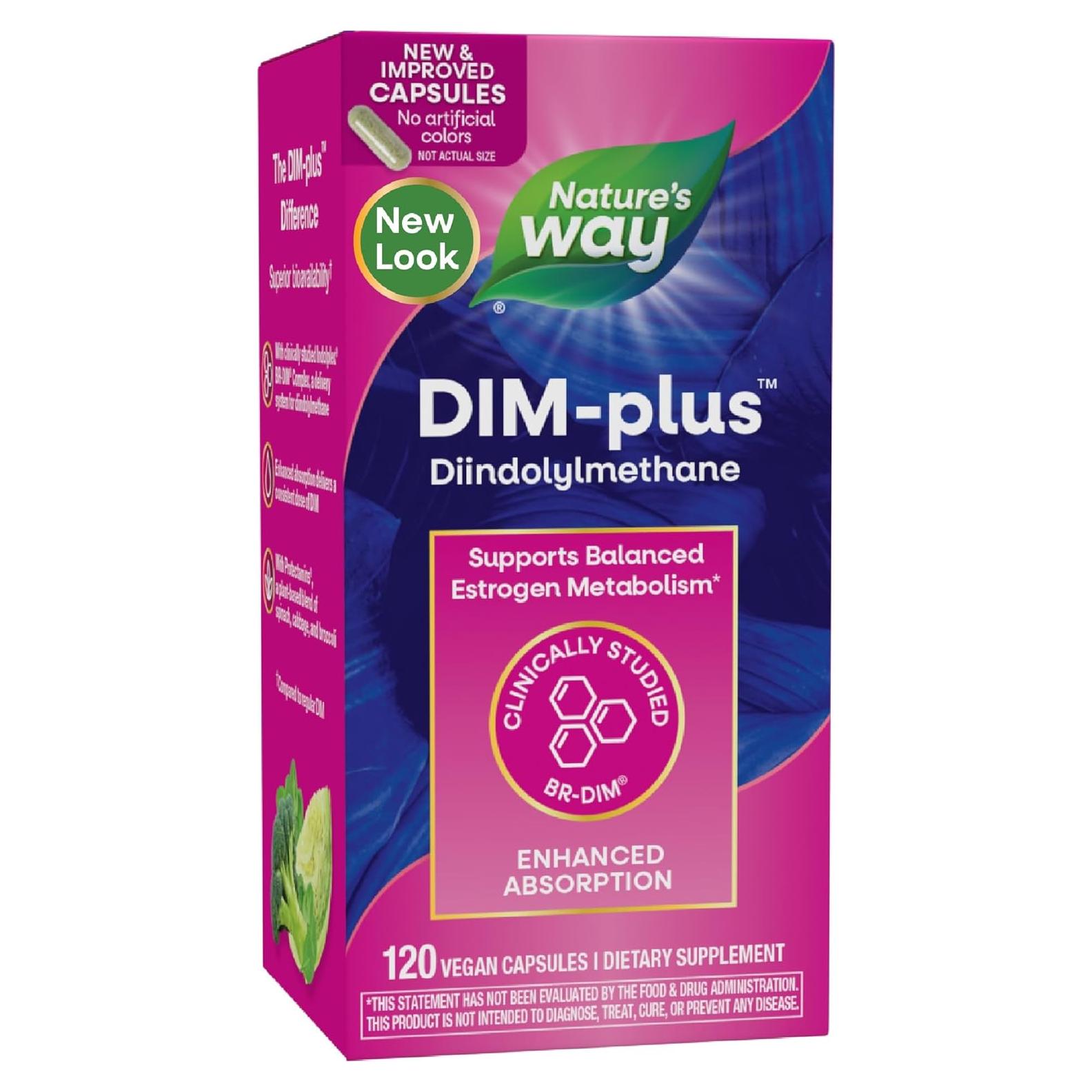 Suplemento DIM-Plus Nature's Way 120 Cápsulas Veganas