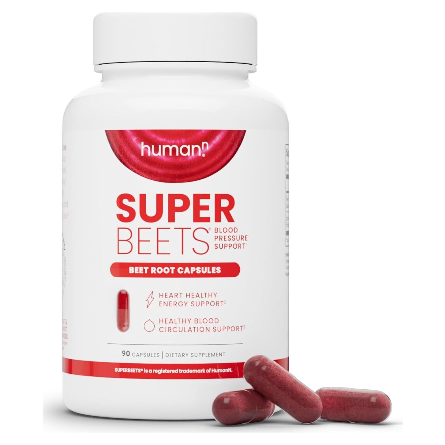 Cápsulas de raíz de remolacha SuperBeets HumanN 1000mg 90 unidades