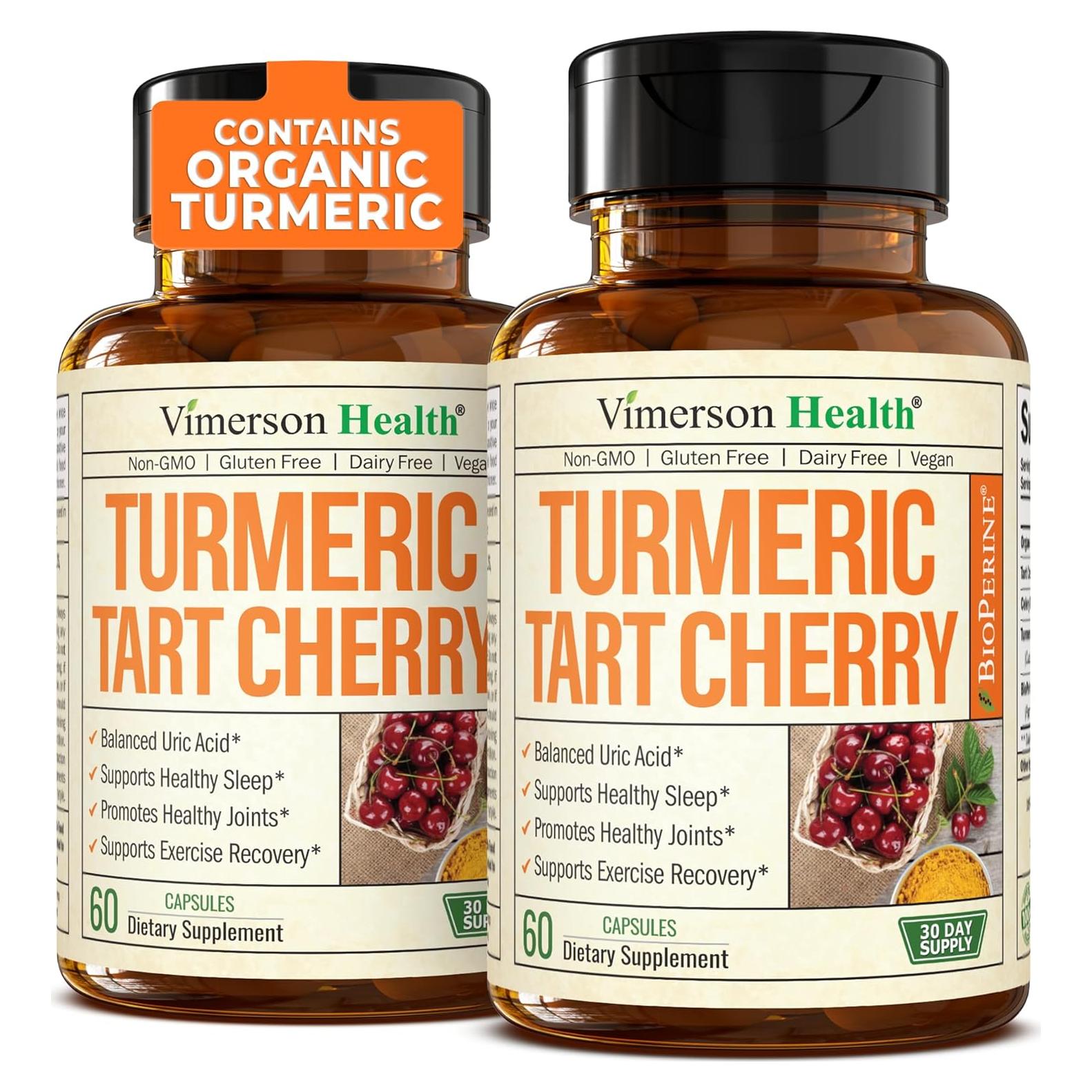 Suplemento de Cúrcuma y Cereza Ácida 600mg - Vimerson Health