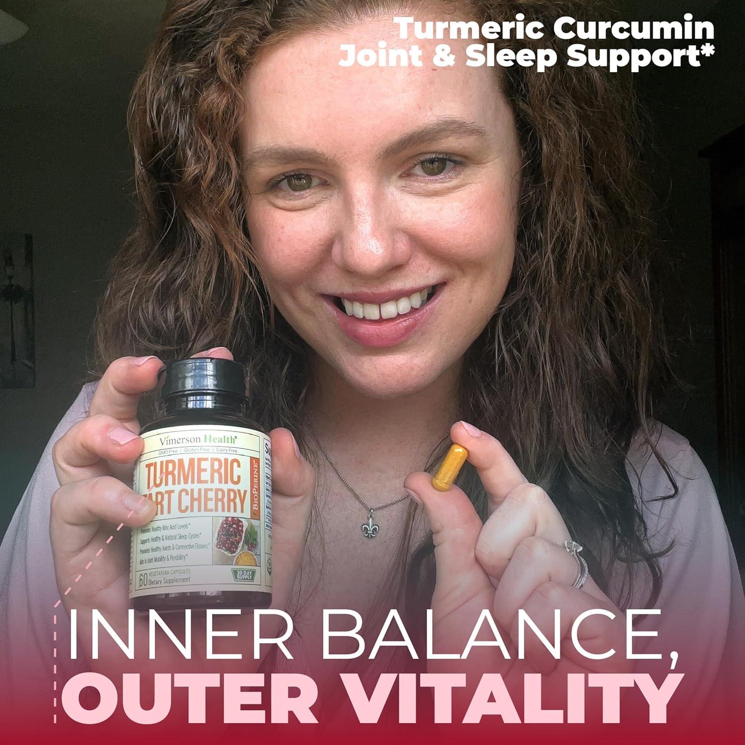 Suplemento de Cúrcuma y Cereza Ácida 600mg - Vimerson Health