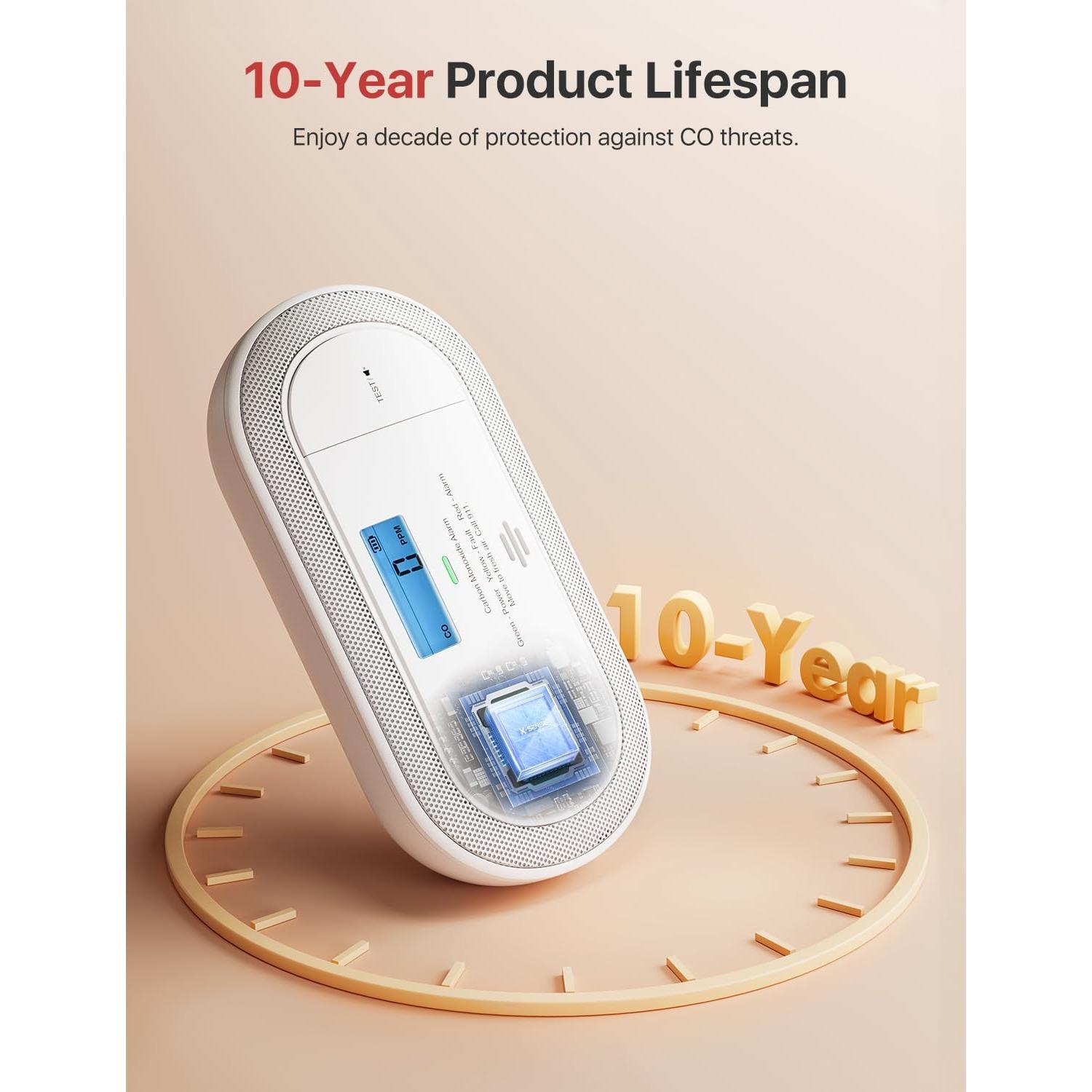 Detector de Monóxido de Carbono X-Sense XC0C-SA con Batería