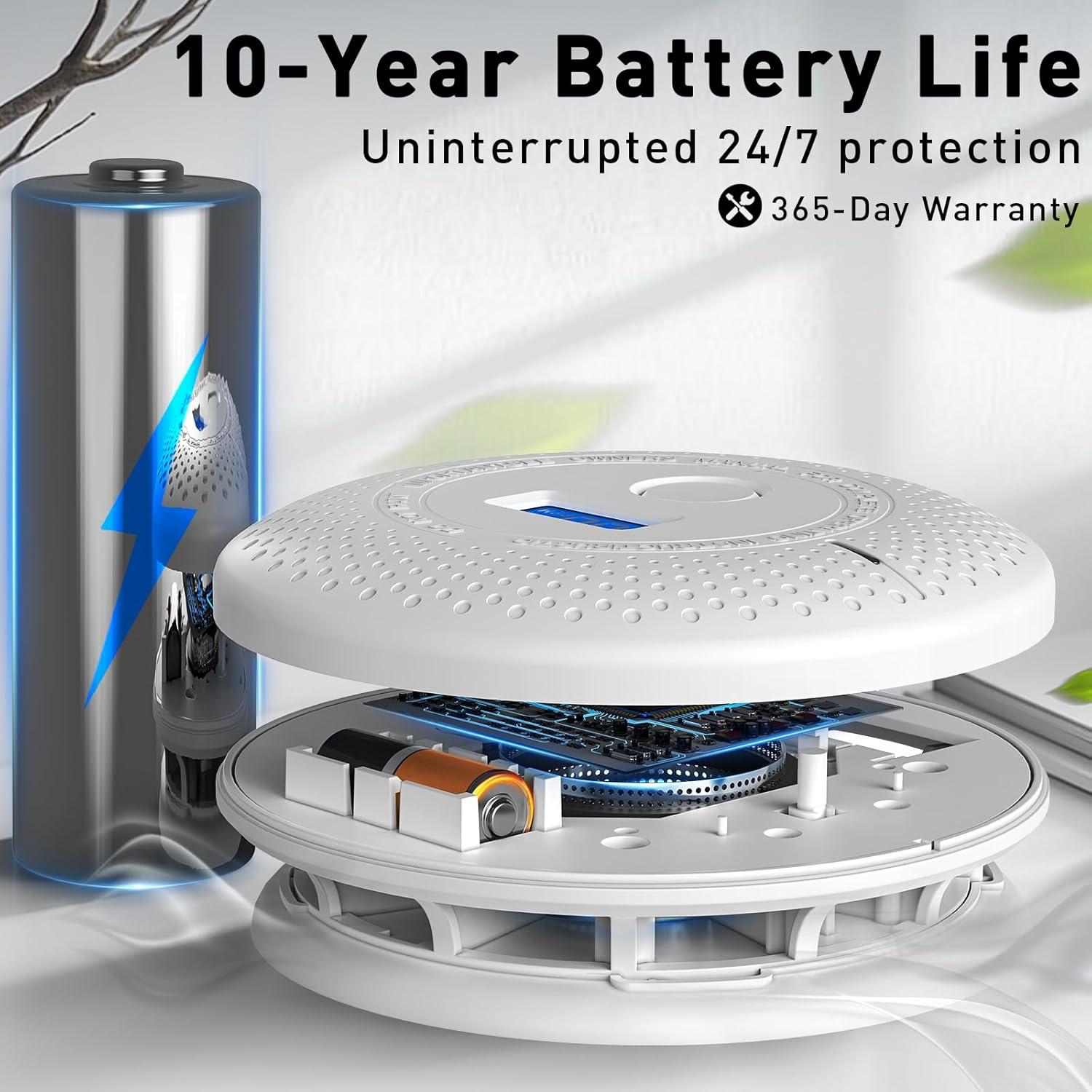 Detector de Humo y Monóxido de Carbono Siterwell GS888A 2 en 1