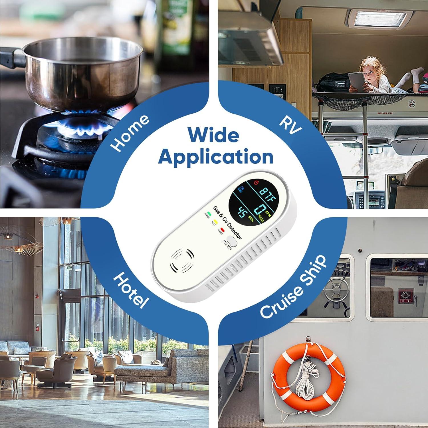 Detector de Fugas de Gas Natural y Monóxido de Carbono NORJAN