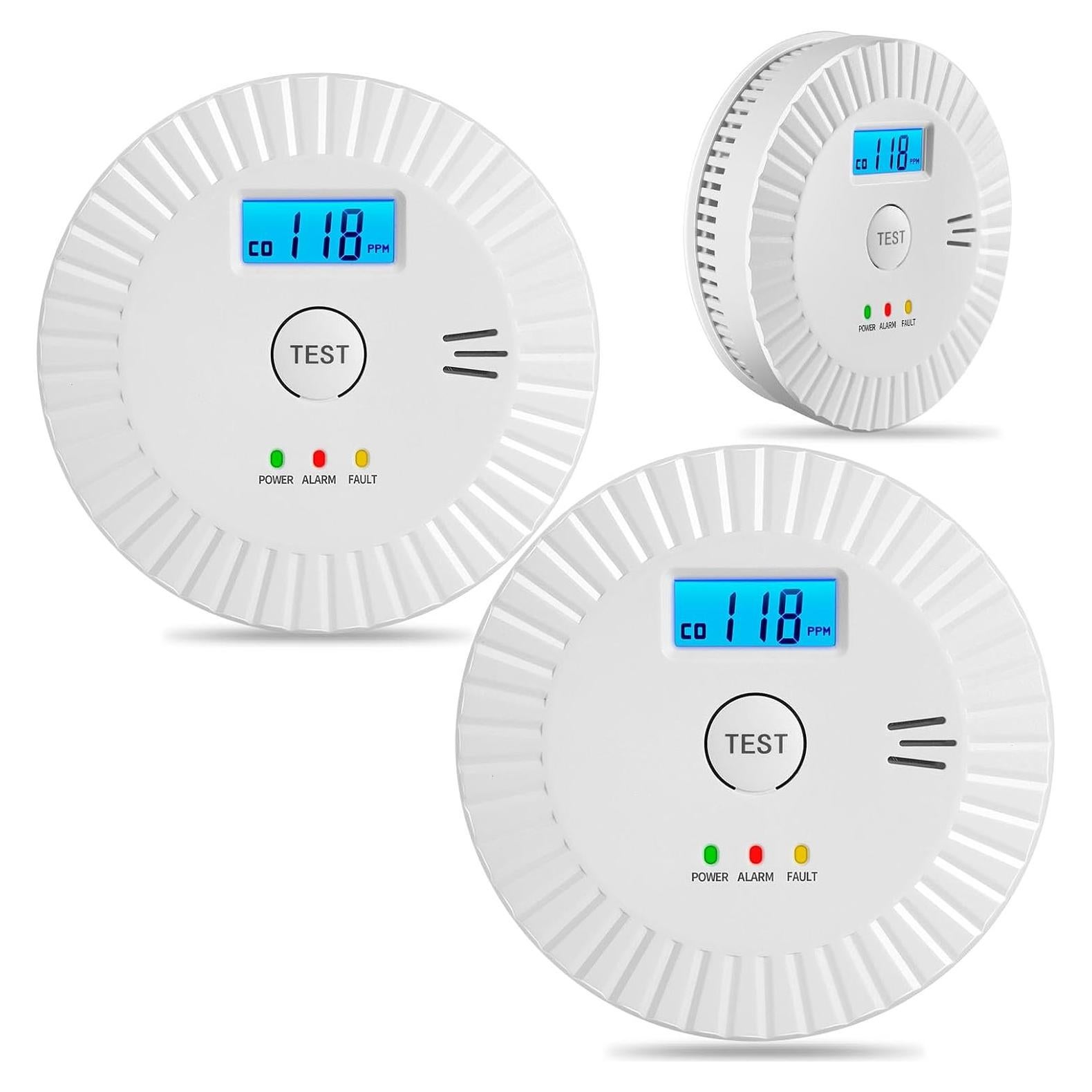 Detector de Humo y Monóxido de Carbono OLUNCLE 3 Paquetes