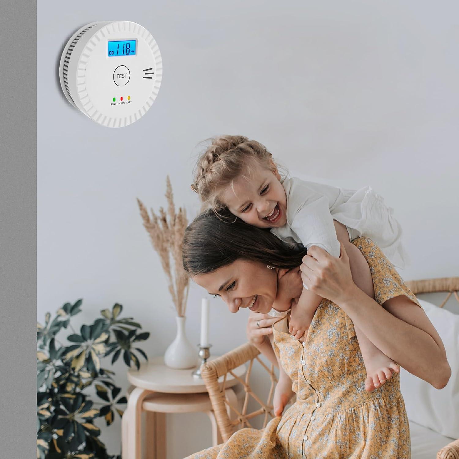 Detector de Humo y Monóxido de Carbono OLUNCLE 3 Paquetes