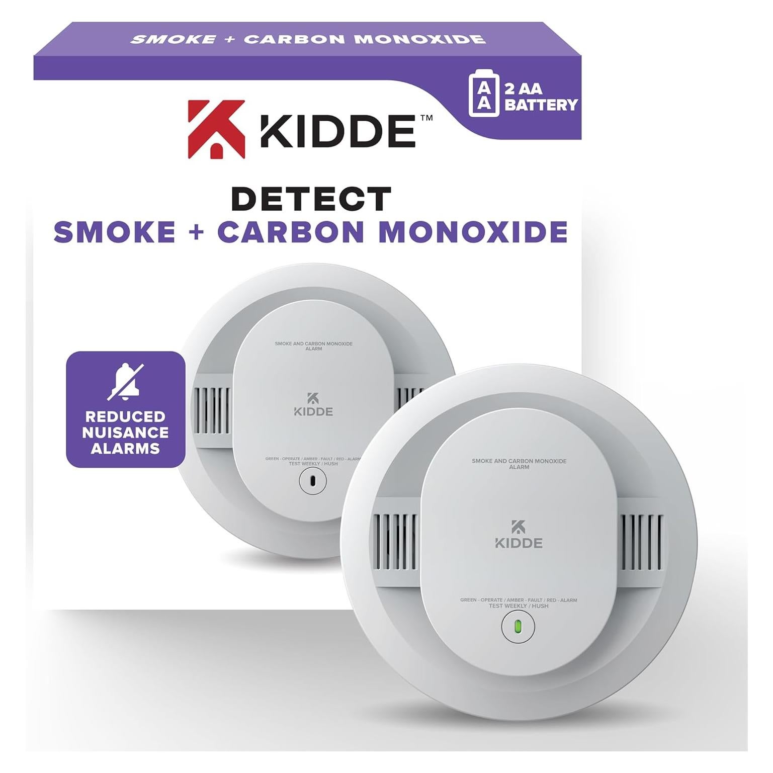 Detector de Humo y Monóxido Kidde 30CUDR-V 5" Batería AA