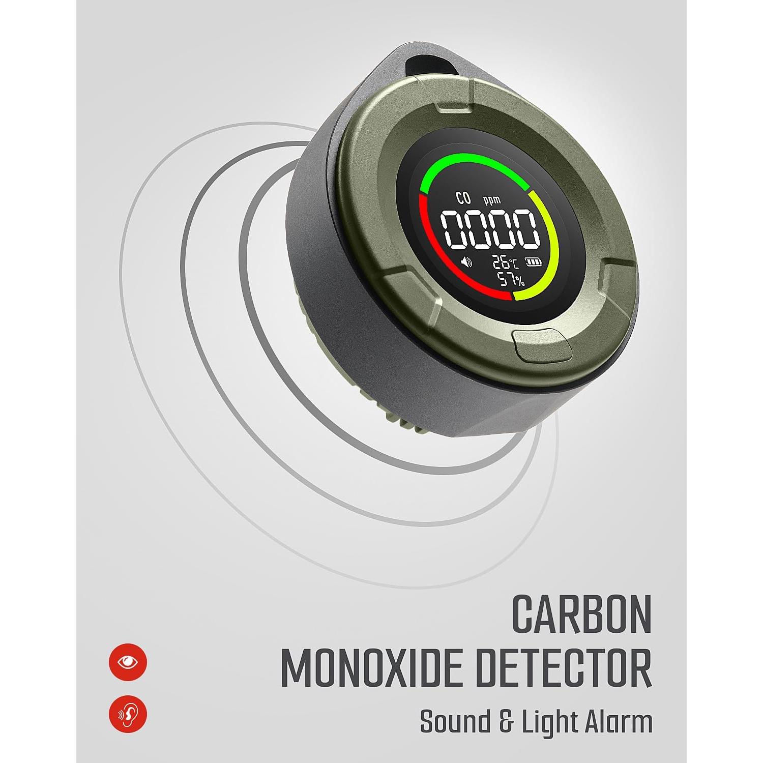 Detector de Monóxido de Carbono Portátil GasDoc DS-100 3 en 1