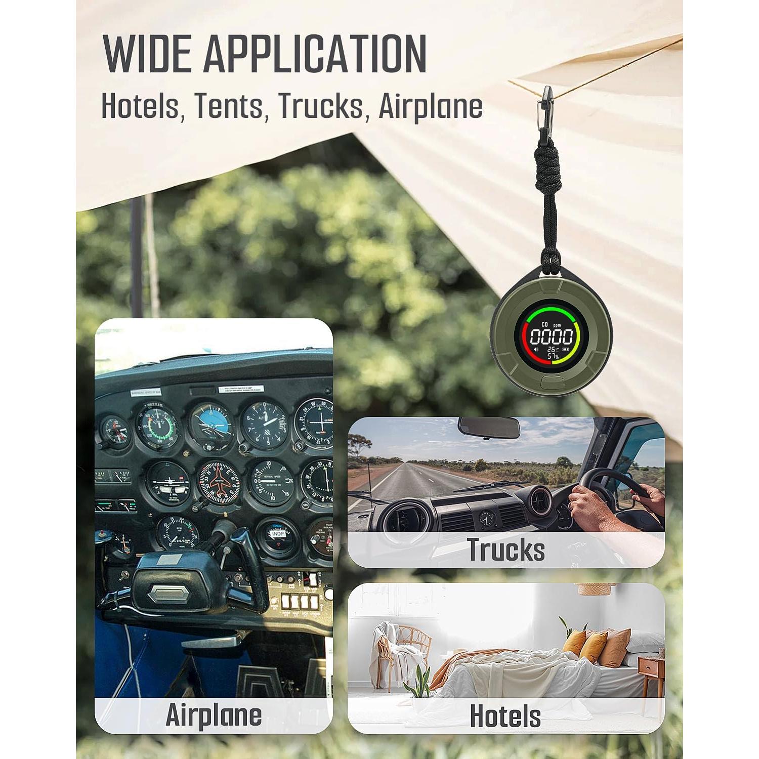 Detector de Monóxido de Carbono Portátil GasDoc DS-100 3 en 1