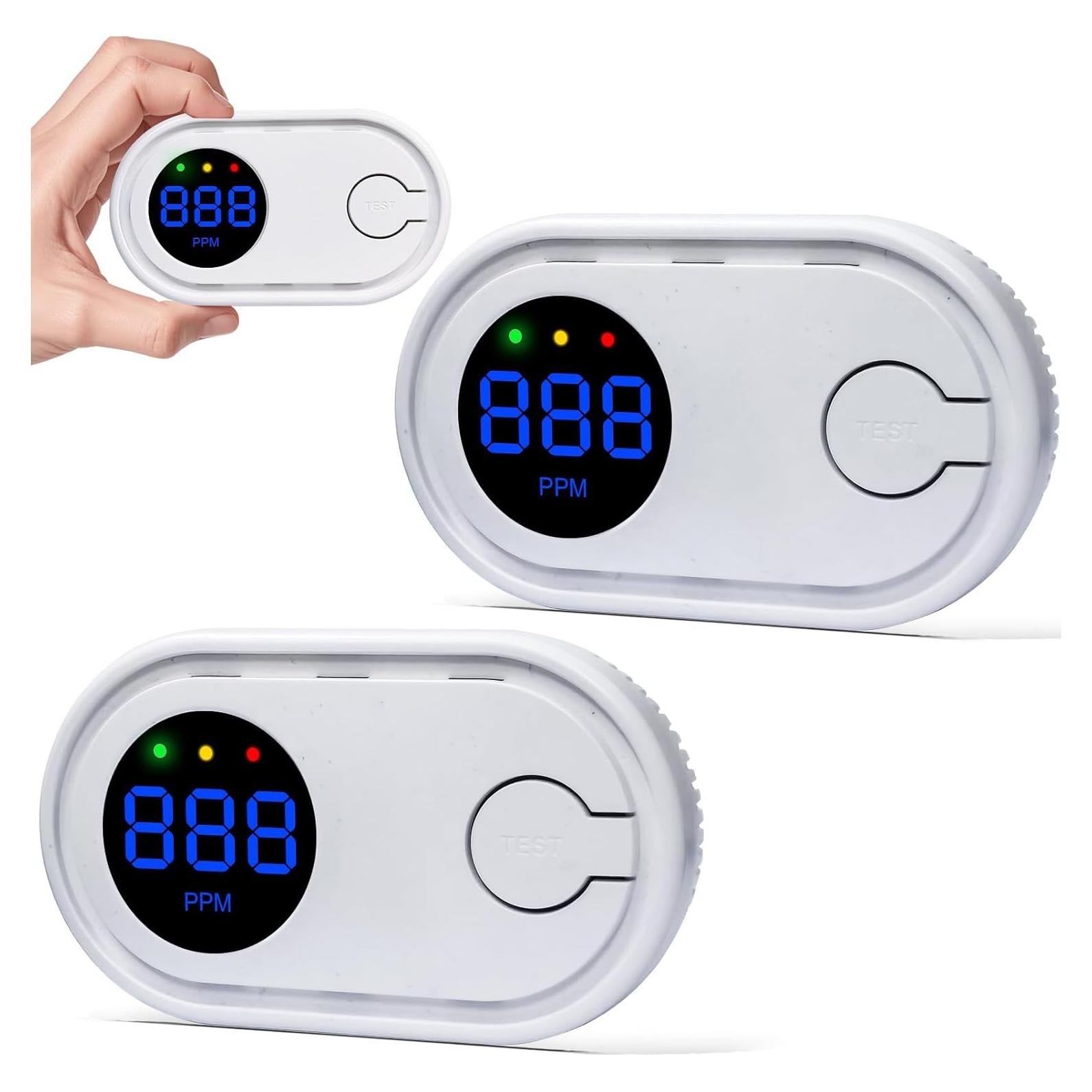 Detector de Monóxido de Carbono SCNBAORE 2Pack con Pantalla Digital