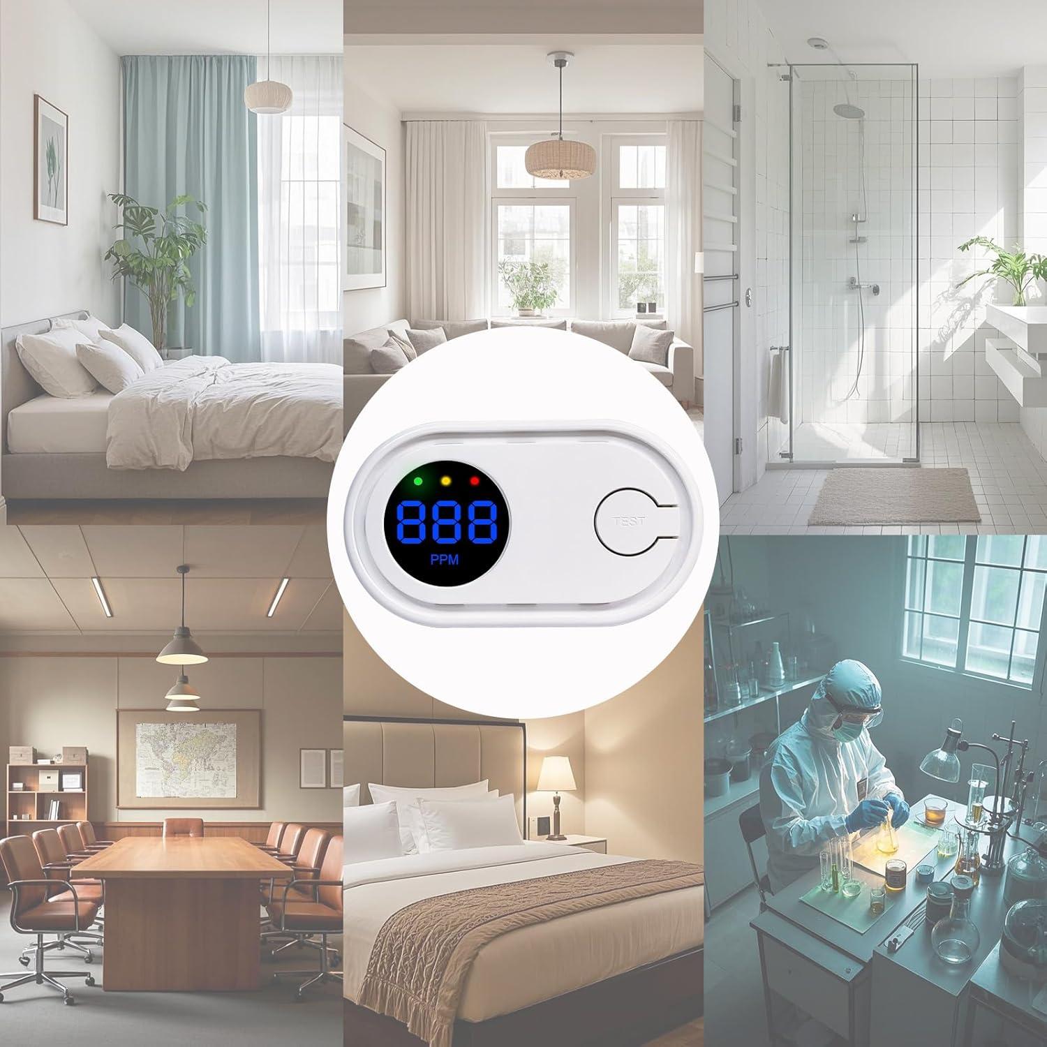 Detector de Monóxido de Carbono SCNBAORE 2Pack con Pantalla Digital