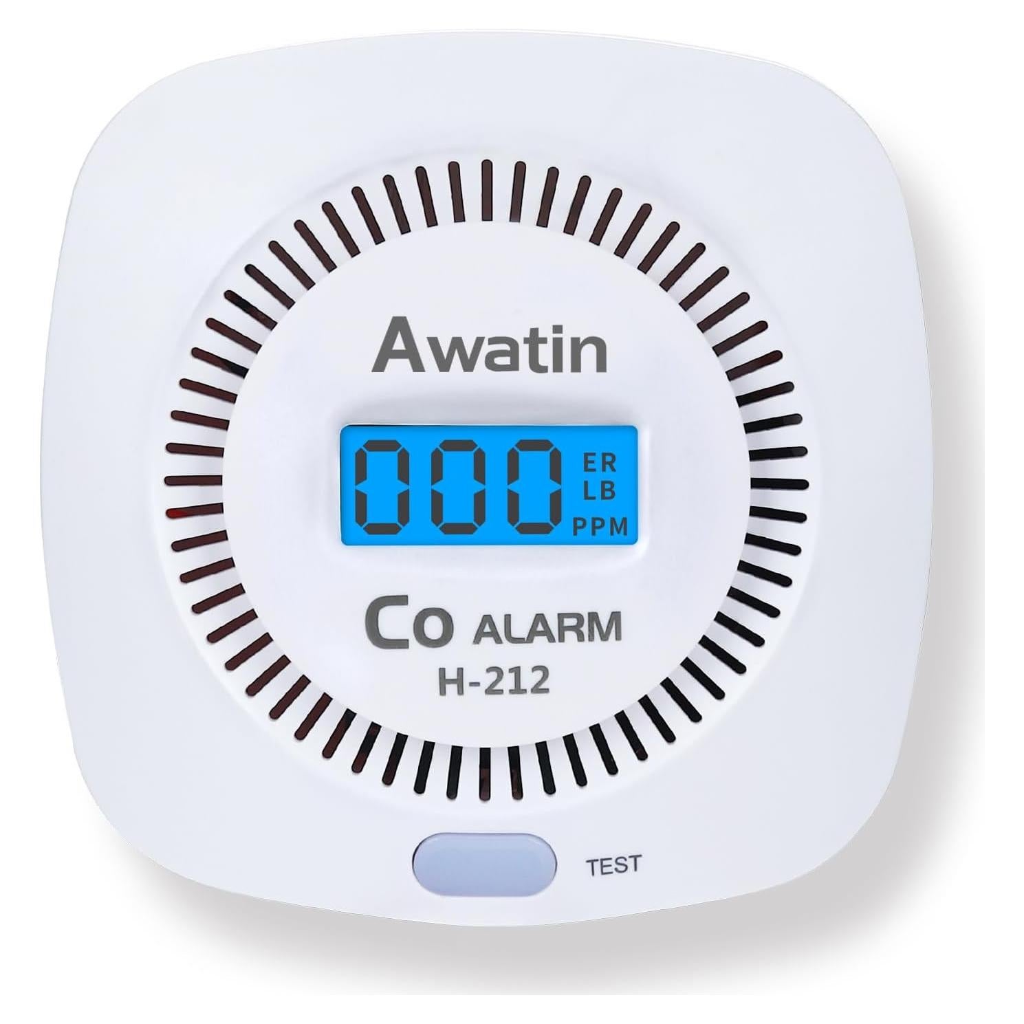 Detector de Monóxido de Carbono Awatin H-212 con Pantalla Digital