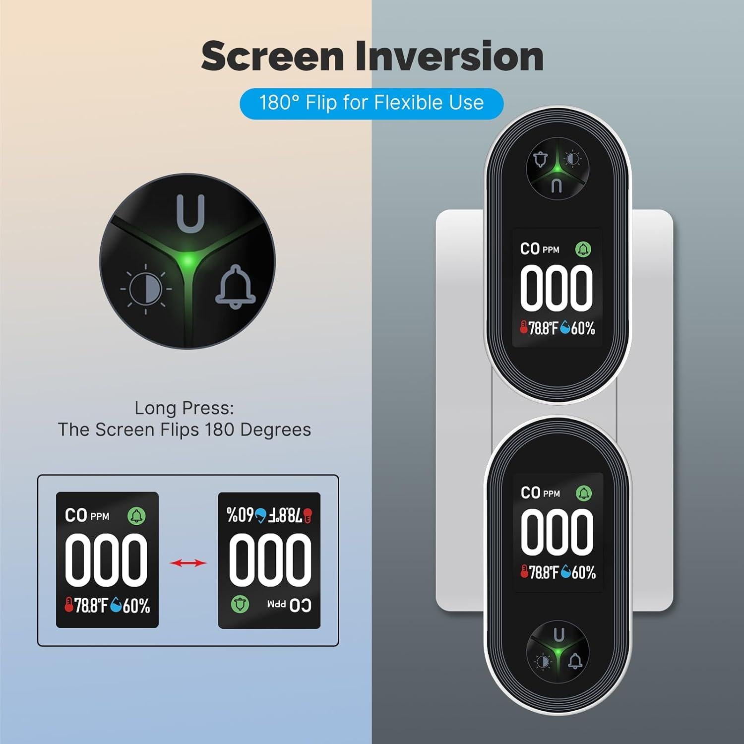 Detector de Monóxido de Carbono MOES 3 en 1 Enchufable 2Pack